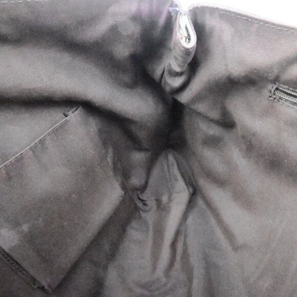 GUCCI Logo GG Pattern Shoulder Tote Bag Nylon Leather Brown Italy 80YH158 - Picture 14 of 15